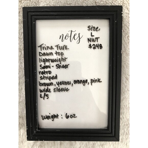 Trina Turk Dawn Top Womens Large Retro Stripe Mod 60s 70s Colorful Disco Party - Picture 11 of 11